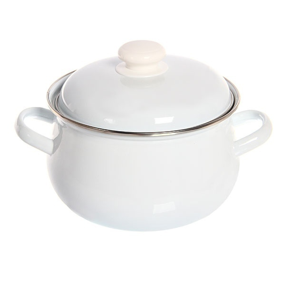 Кастрюля эмалированная 3л грушевидная без декора