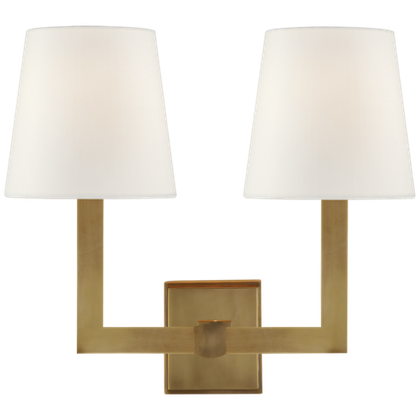 Настенный светильник Visual Comfort Square Tube Double Sconce