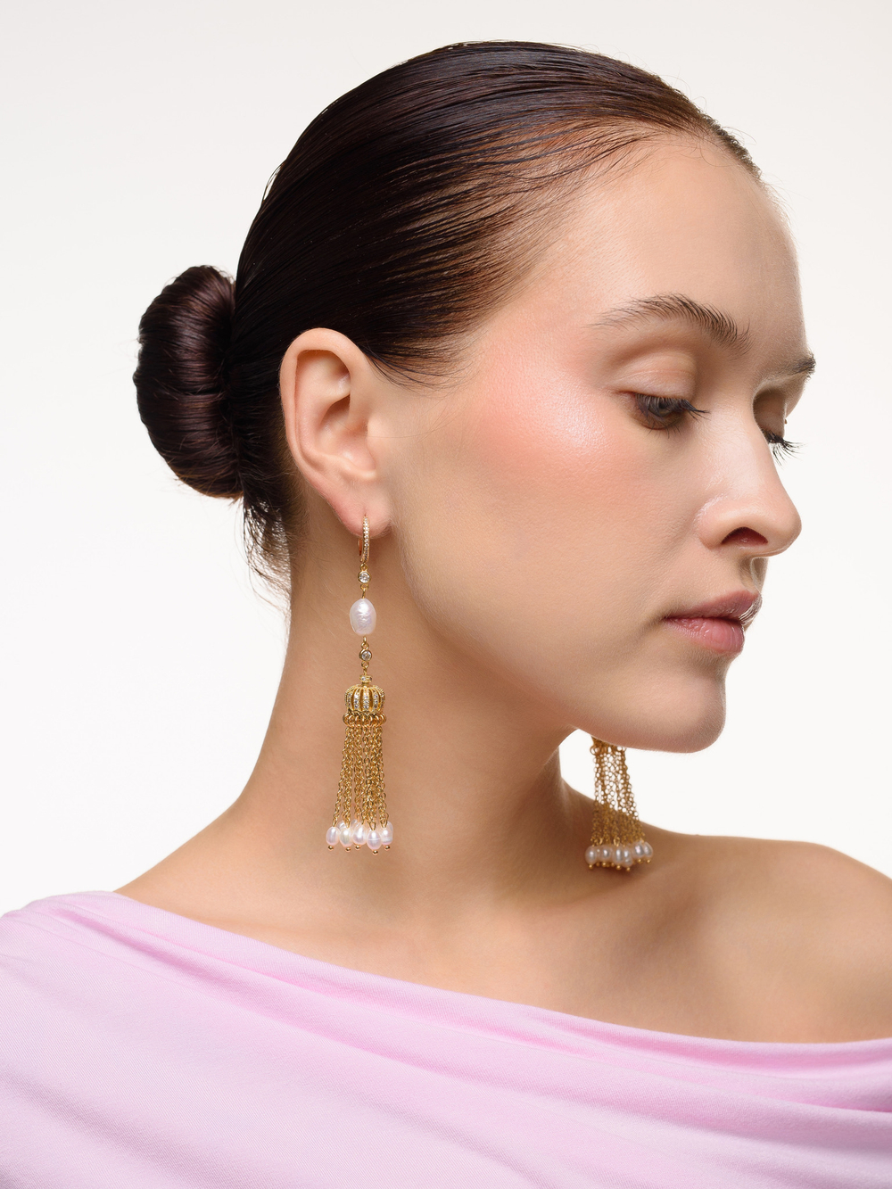 Серьги "Queen pearl" Gold