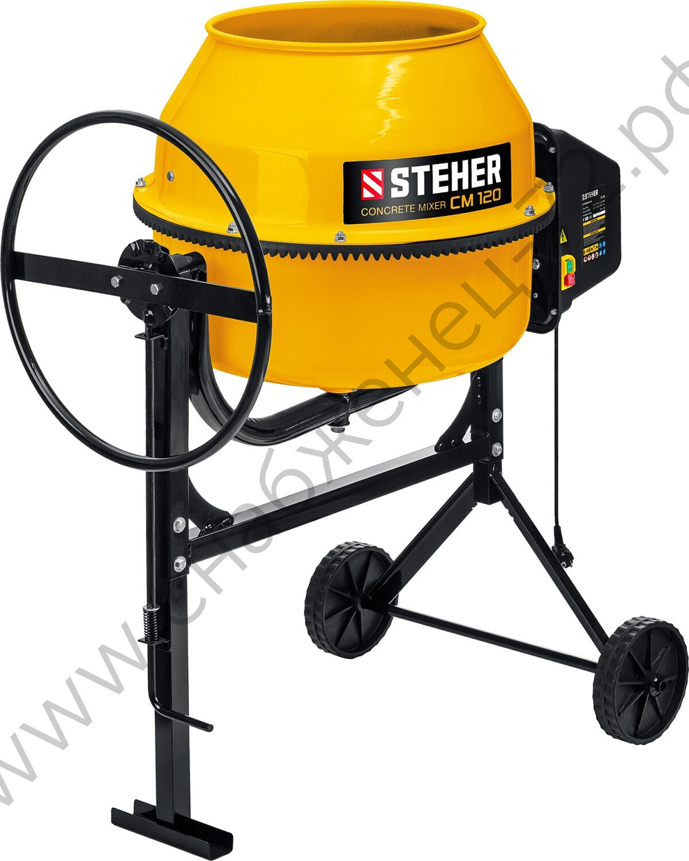 STEHER 120 л, 550 Вт, бетоносмеситель с полиамидным венцом (CM-120)