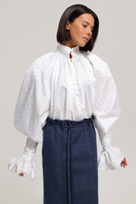 Блуза со съёмными манжетами