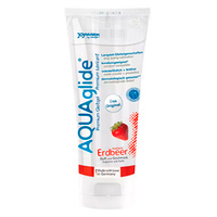 Съедобный лубрикант на водной основе со вкусом земляники JoyDivision AQUAglide Strawberry Waterbased Lubricant 100мл