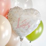 Шар (18''/46 см) Сердце, Люблю (симфония роз), Белый, 1 шт. в уп.