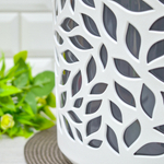 Кашпо Leaves 8л, белый/антрацит