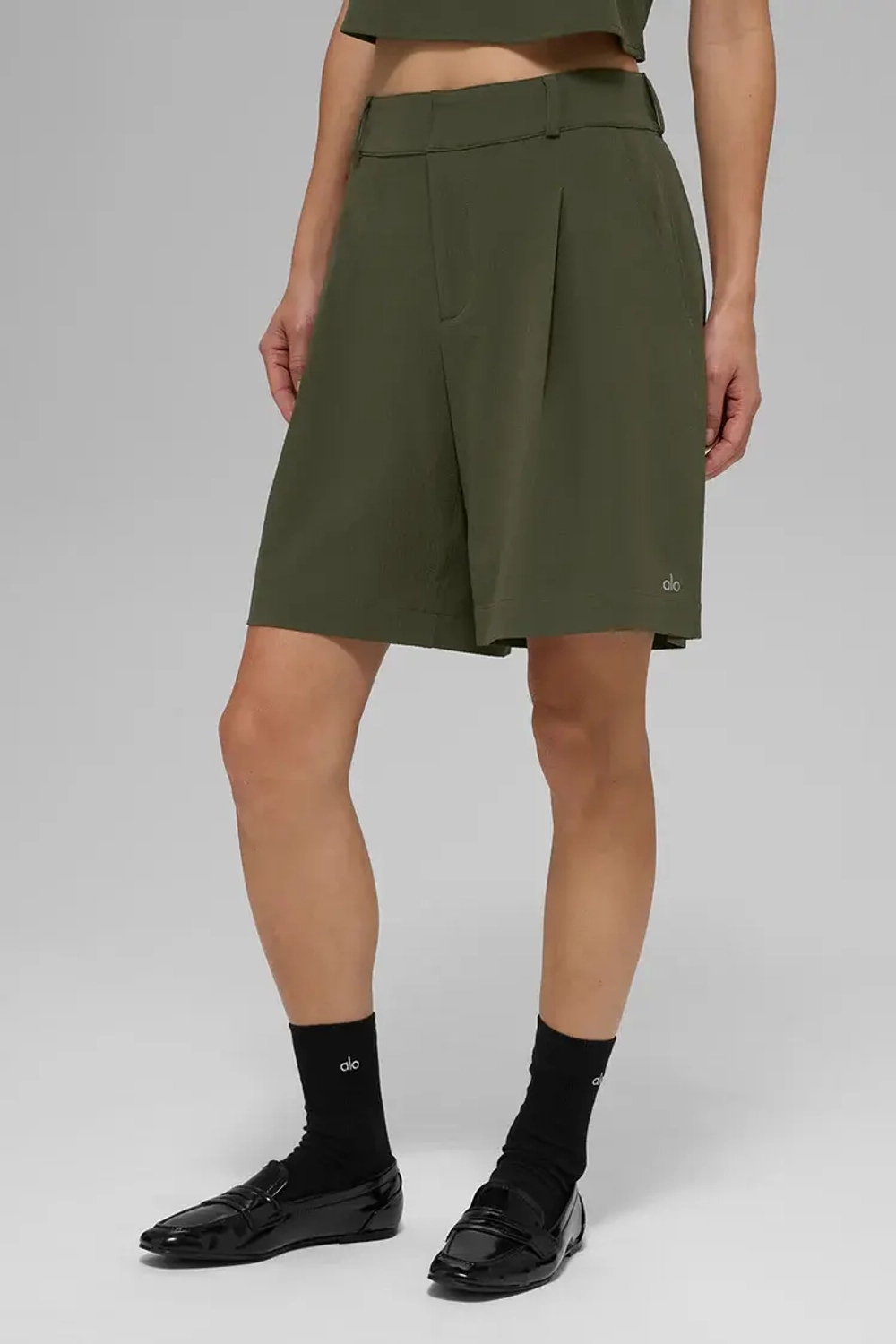 Alo yoga Шорты Dreamscape с высокой талией, оливково-зеленый