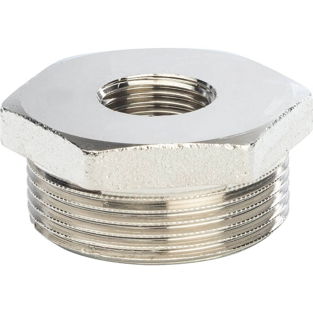 Футорка STOUT SFT 0029 - 1"1/4 x 1/2" (для стальных труб, латунь никелированная)