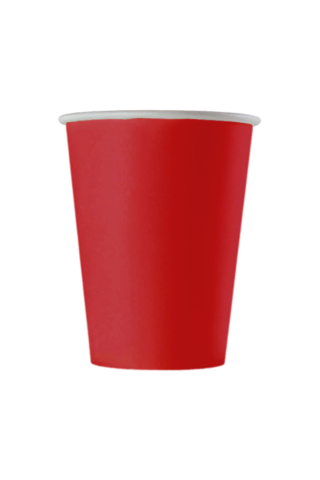 Стакан бум. 250мл 80мм КРАСНЫЙ  1/10шт