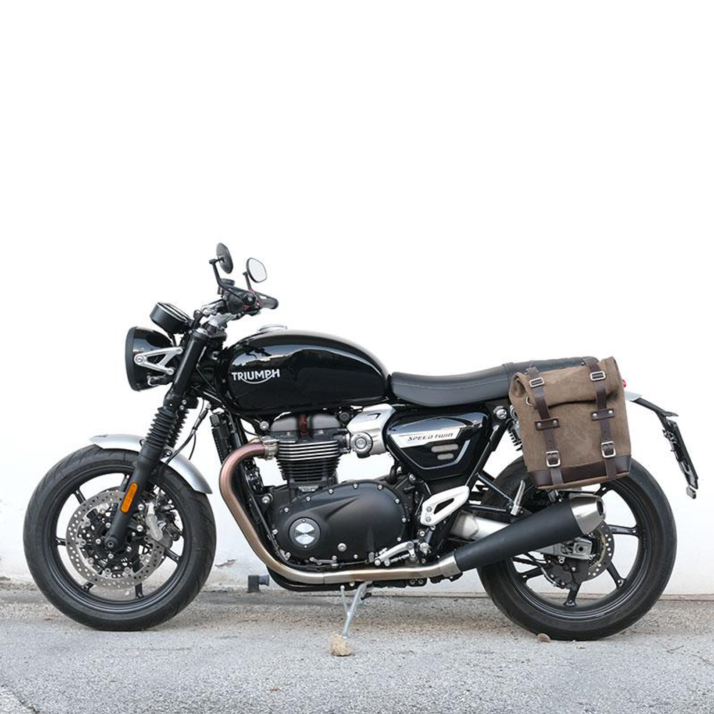 Unitgarage Боковая сумка из кожи + левый держатель Triumph Speed Twin 1200 U002CB+1020SX
