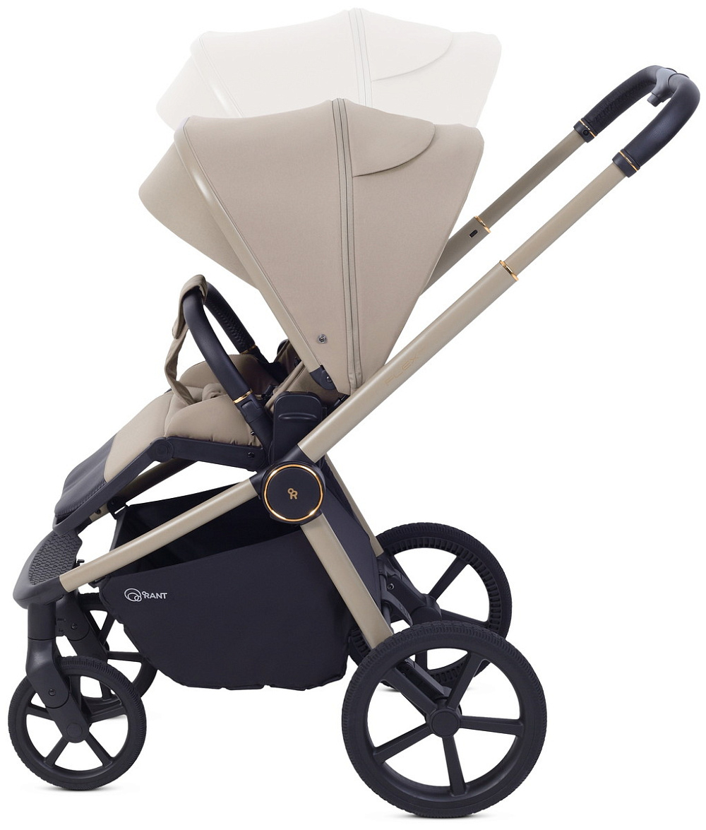 Детская коляска Rant Flex Therm Soft 3 в 1 с автокреслом Miro Black Sandy Beige