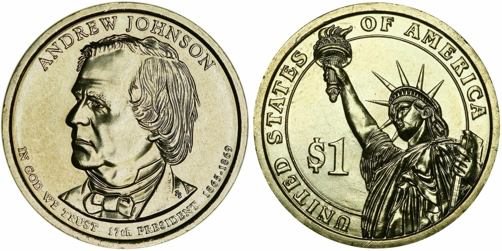 США 1 доллар 2011 Президент 17 - Эндрю Джонсон (1865-1869)