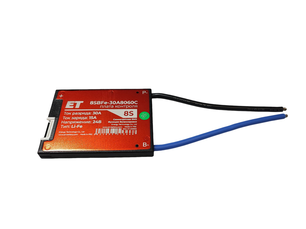 Плата контроля BMS LiFePO4 8S 24V 30A