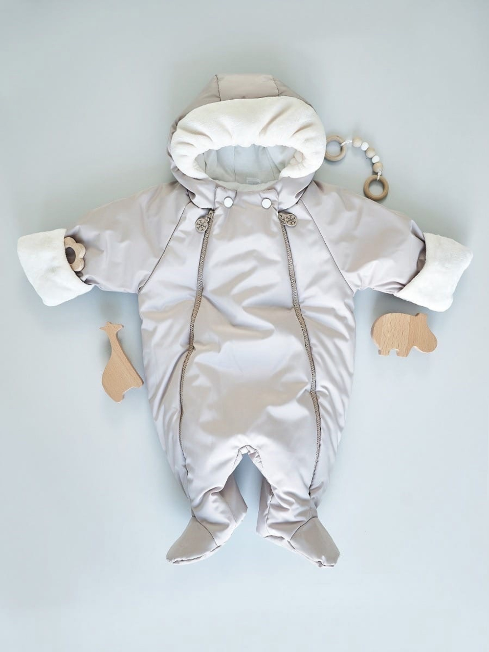 Комплект на выписку (зима, молочный)