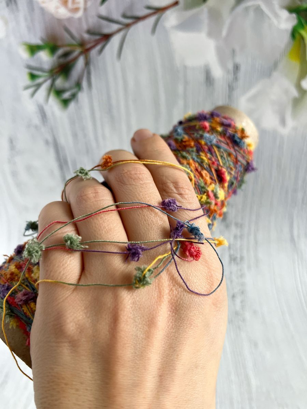 Пряжа для вязания Шишибрики шарики на нитке