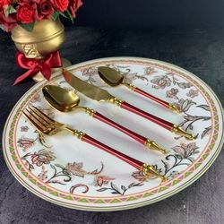 Lenardi 197-020 Набор столовых приборов 24пр. красный в под.уп.(х12)