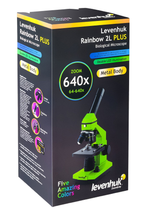 Микроскоп Levenhuk Rainbow 2L PLUS Лунный камень с набором Levenhuk K50