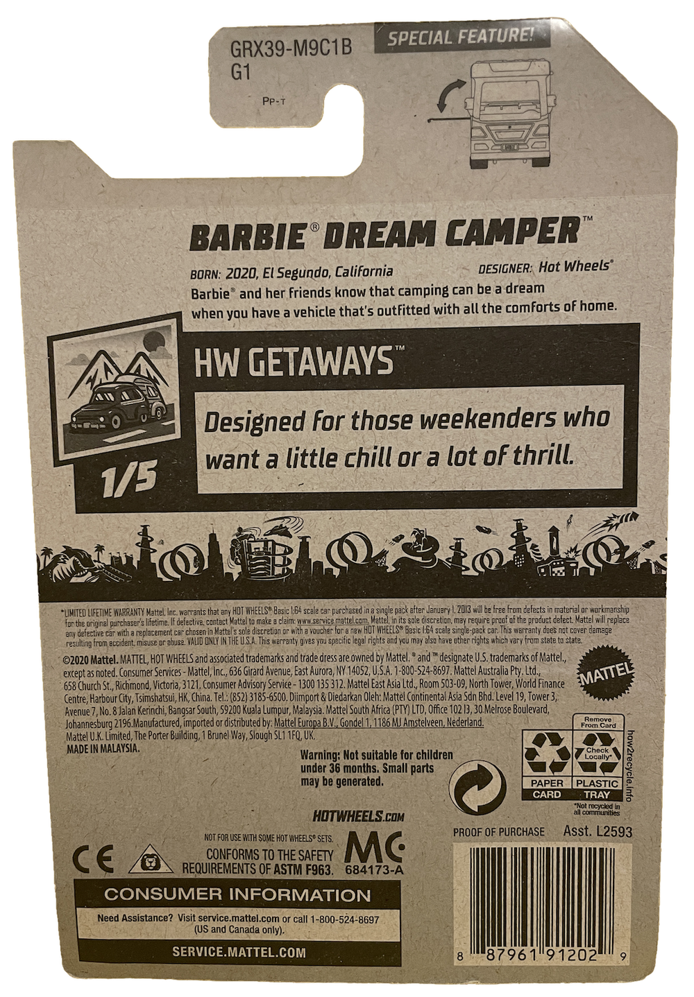 Hot Wheels Barbie Dream Camper (2021)