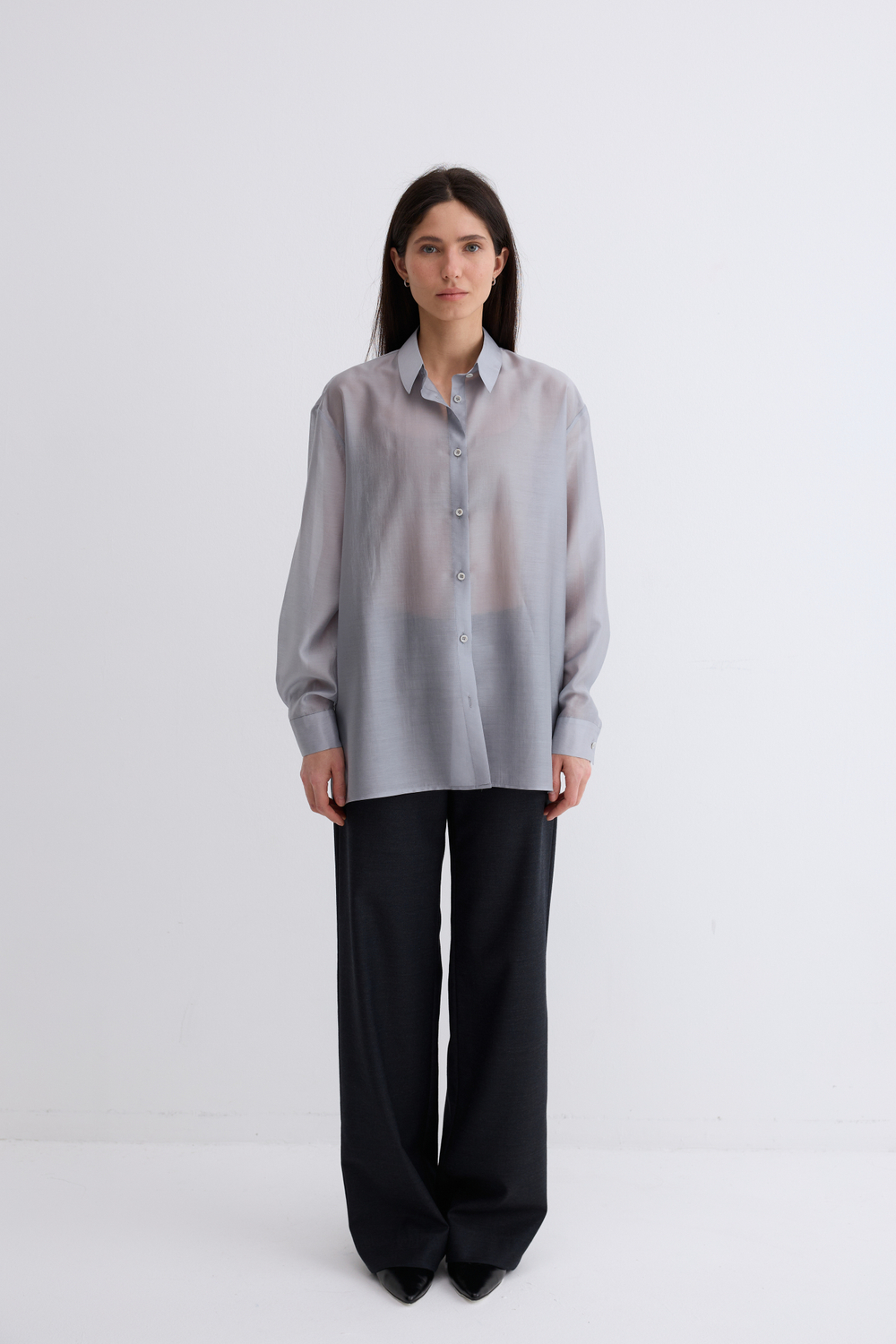 Рубашка Ветер из тенсела и хлопка