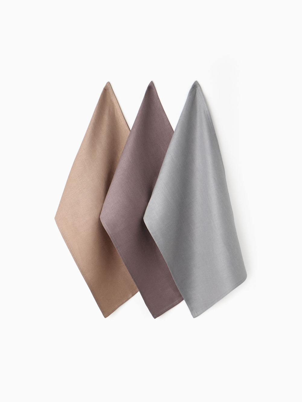 Набор полотенец Этель "Linen towels" МИКС, 35х60 см-3шт., лен 100%, 180 гр/м2
