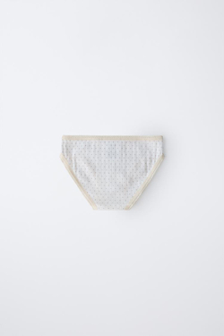 ZARA НАБОР ИЗ ШЕСТИ ТРУСОВ С ПРИНТОМ, РЫЖЕВАТО-КОРИЧНЕВЫЙ