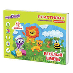 Пластилин классический 12цв. 204г. "Весёлый шмель" со стеком (ЮНЛАНДИЯ) (Комплект 14шт.)