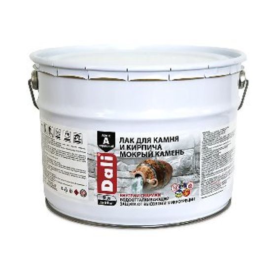 Лак для камня и кирпича Dali мокрый камень акриловый 9л Рогнеда