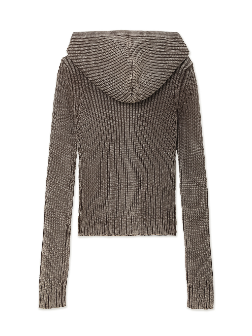 Женский Свитер Taupe Washed Tribal Print Rib Zip Up