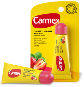 Бальзам для губ с ароматом клубники CARMEX Strawberry SPF 15 10 гр