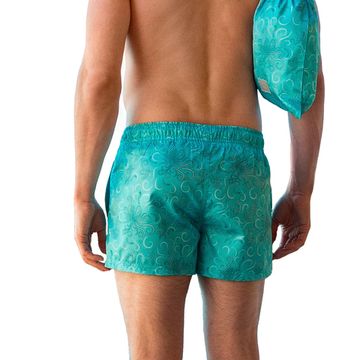 Мужские шорты для плавания бирюзовые с принтом DOREANSE 3840
