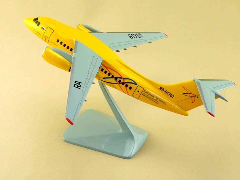 Модель самолета Ан-148-100В (М1:100, Саратовские Авиалинии)