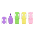 Маркер текстовыделитель Basir, серия "Авокадо", 10 см, разноцветные, набор 4 шт ассорти