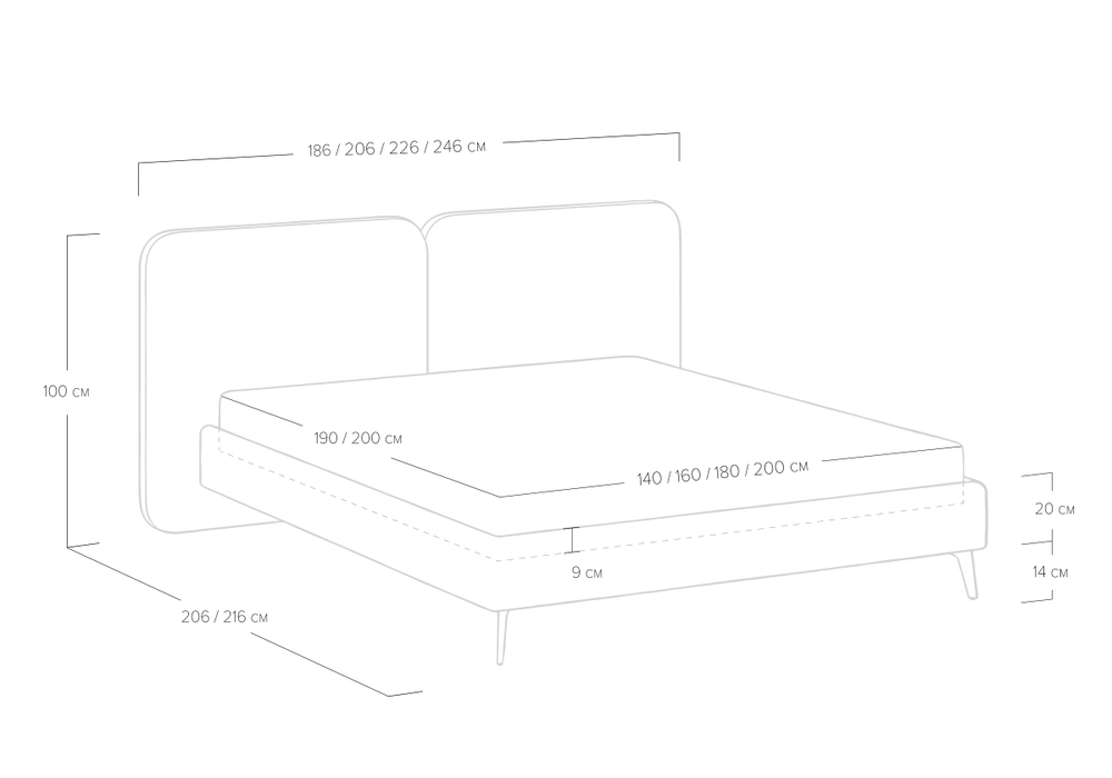 Кровать Brooklyn (200x200)