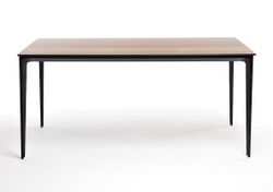 "Малага" обеденный стол из HPL 160х80см, цвет "дуб", каркас черный