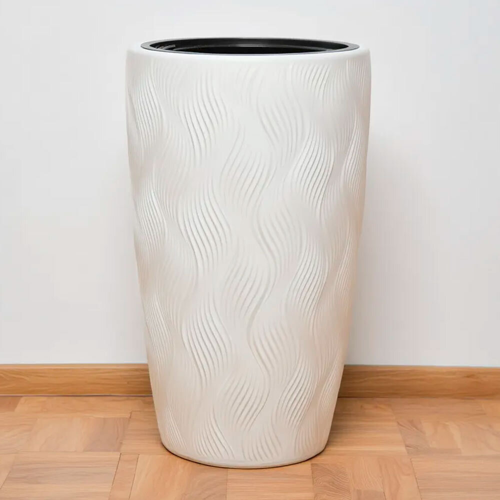 Кашпо Флэйм 24л со вставкой 5л, белый