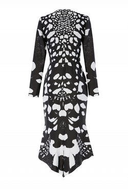 Платье чёрно-белое c принтом 39-19 SS