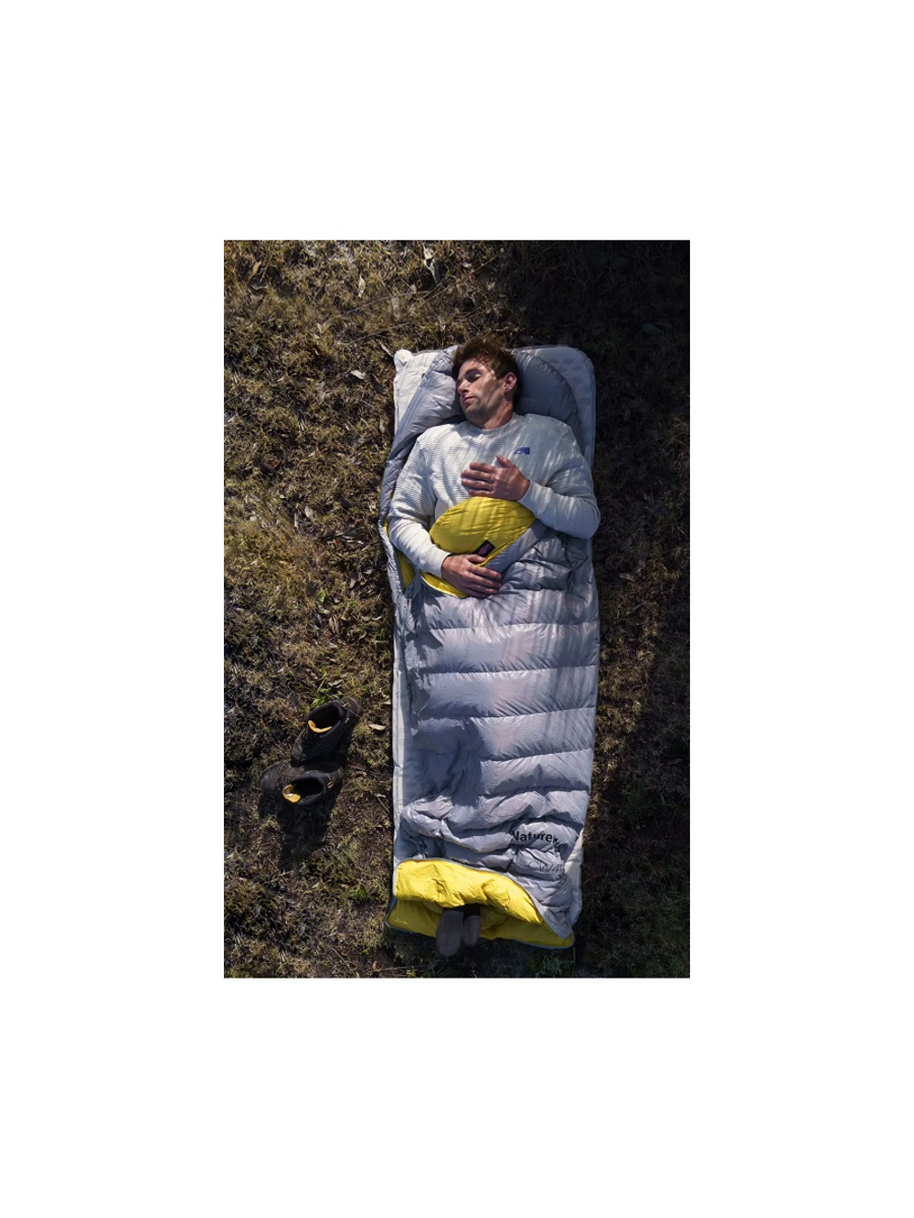 Мешок спальный Naturehike Ultralight CW400 M, 210х75 см, (правый) (ТК: +5C), серый