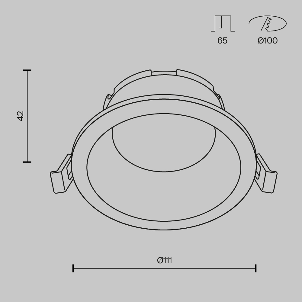 Встраиваемый светильник Technical DL126-GX53-B