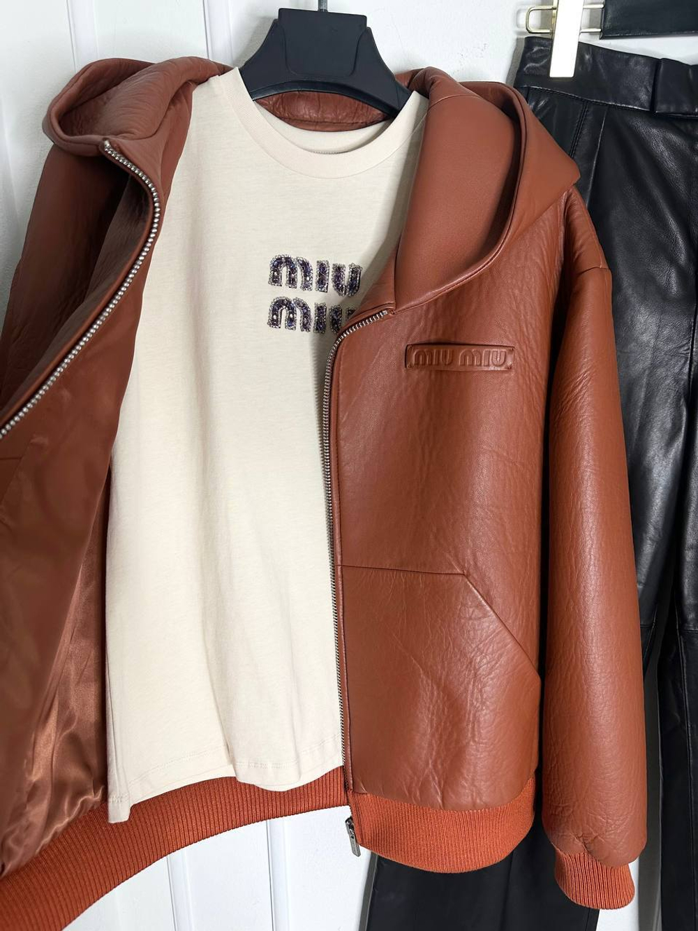 Кожаная куртка MIU MIU, арт. 482963576