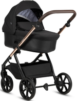 Детская коляска Tutis Leo 3 Plus 4 в 1 с автокреслом Elo Lux EduSky Black и базой 1582201 Black