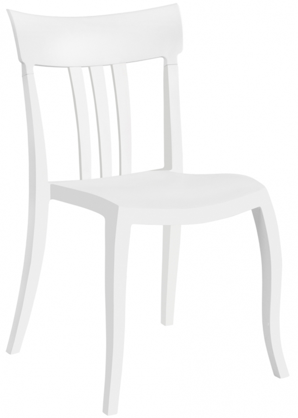 Стул пластиковый Papatya Trio-S, белый