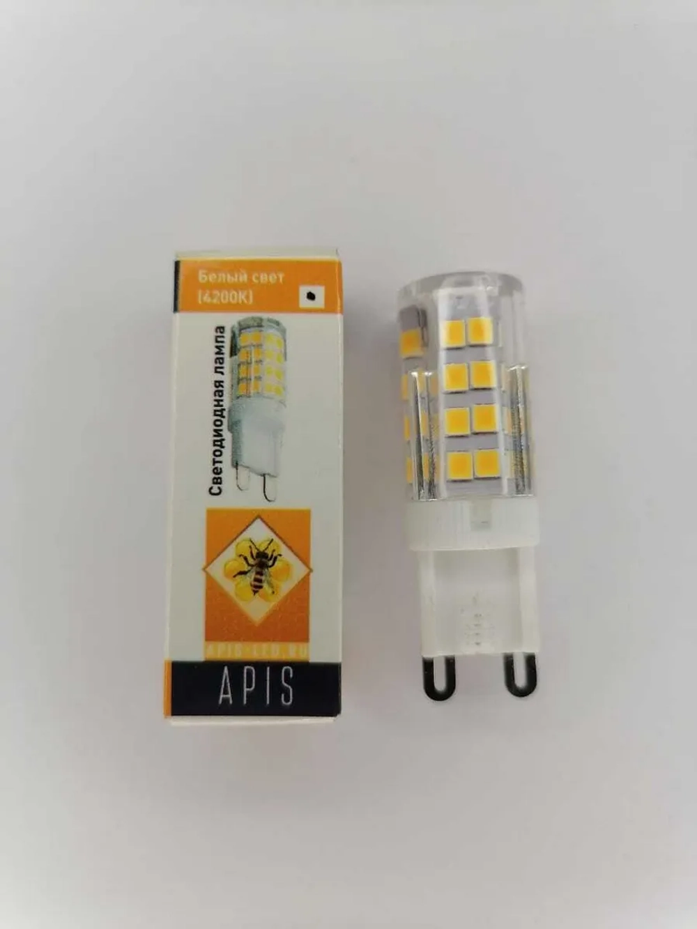 Лампочки светодиодные 7вт G9 4200К 2штуки APIS