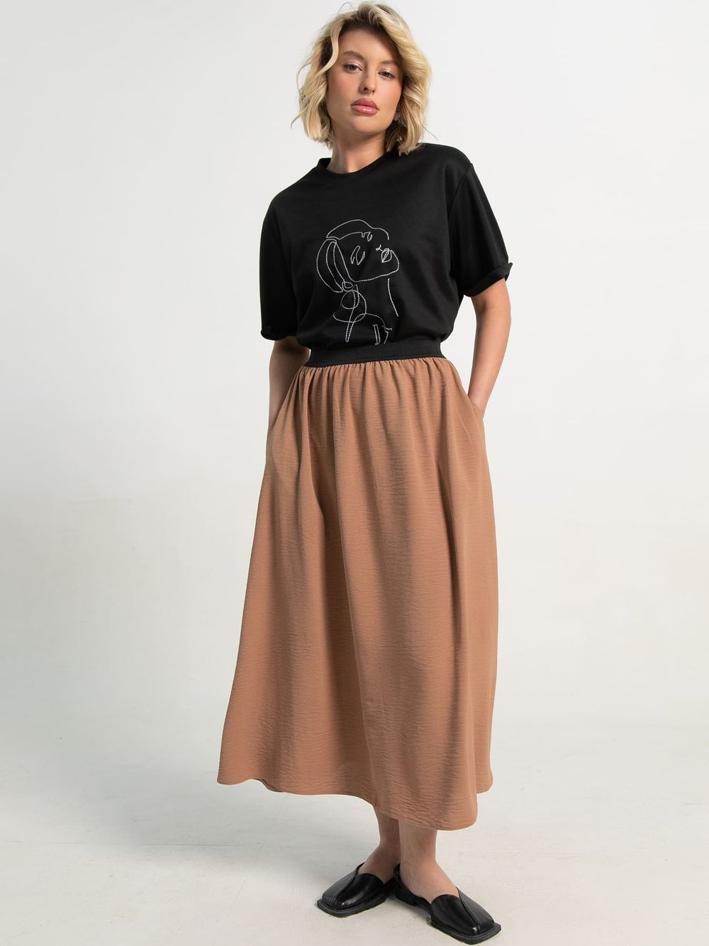 Юбка Маришка (коричневая) Ю15858-30М LT Collection