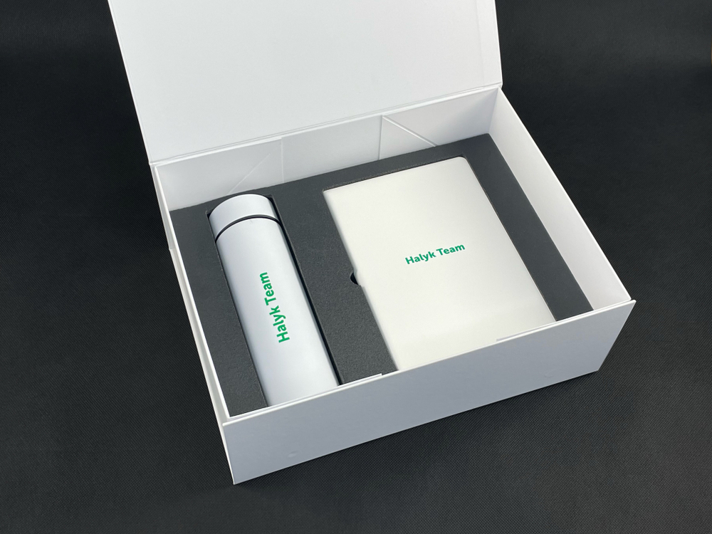 Набор Halyk Team Блокнот + Термос