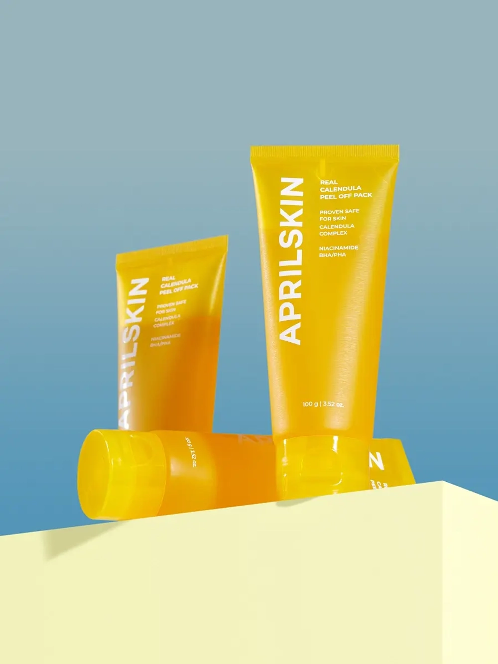 APRILSKIN Отшелушивающая маска-пленка с экстрактом календулы для сияния кожи Calendula Peel Off Pack 100 гр