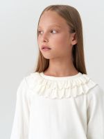 Джемпер школьный для девочки AT997  молочный
