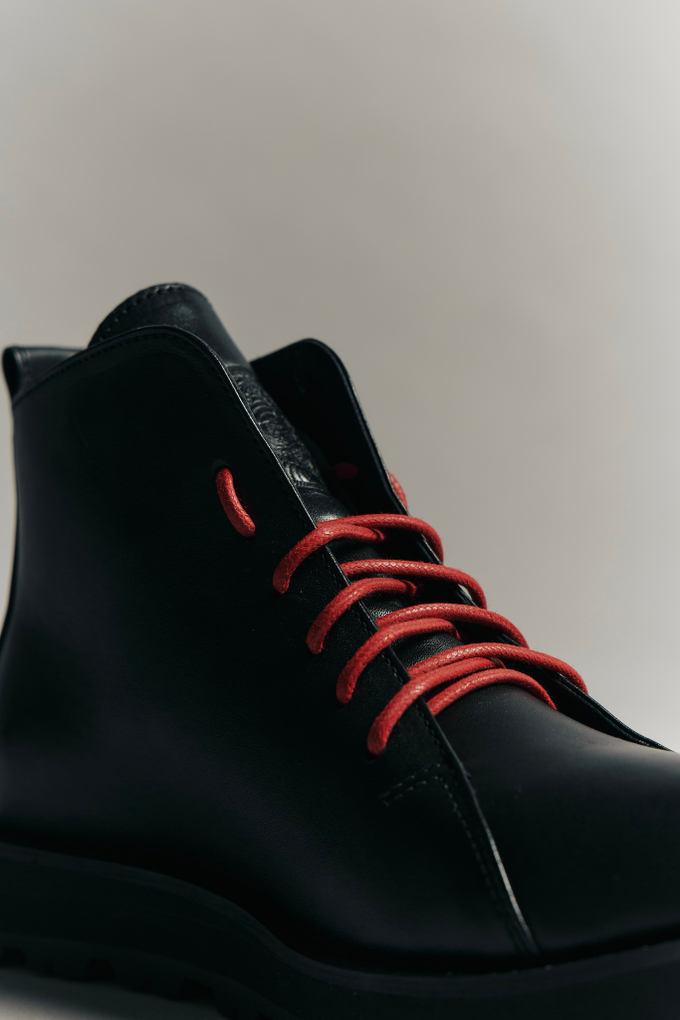 Шнурки круглые красные