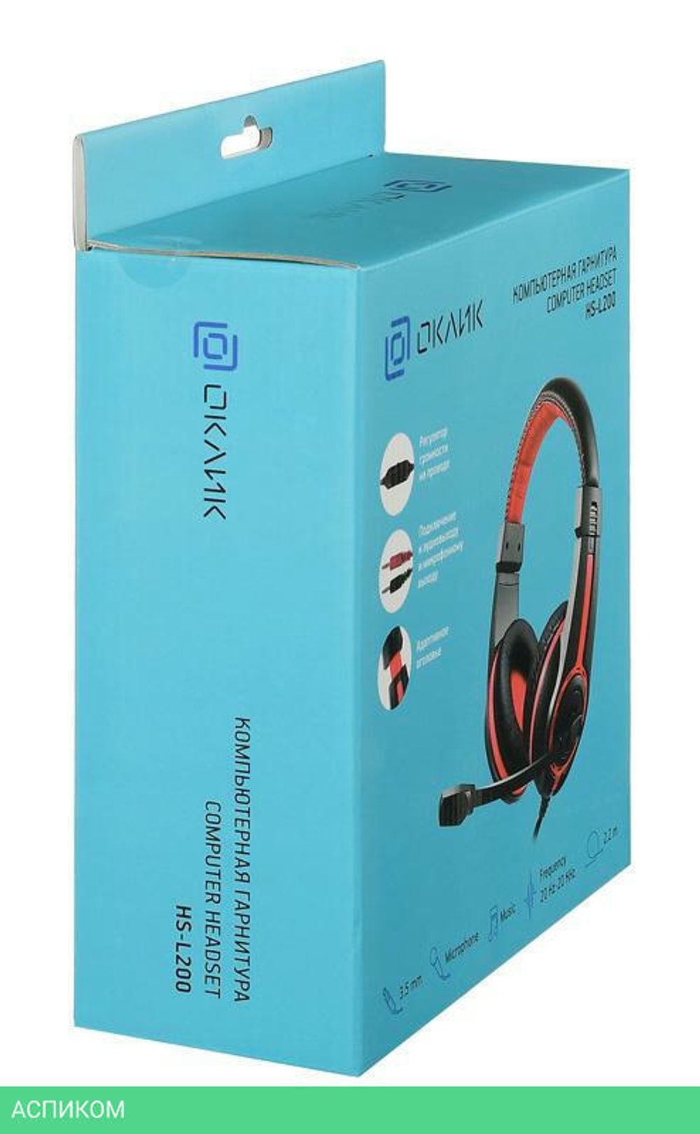 Наушники Oklick HS-L200 черный/красный (359484)