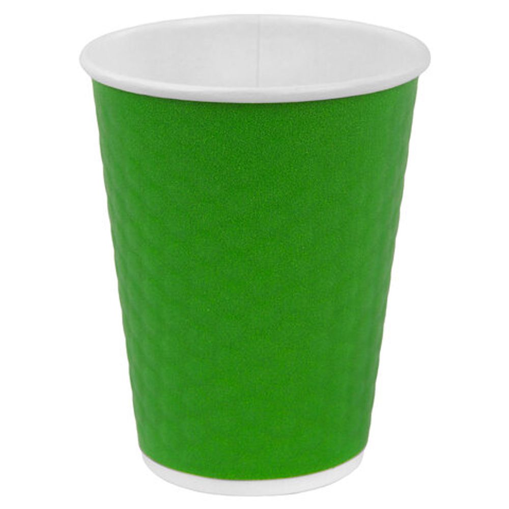 Стакан одноразовый бумажный 300/360 мл, D 90 мм, двухслойный, "Соты", зеленый, КОМПЛЕКТ 50 шт., холодное/горячее, WELDAY (ВЭЛДЭЙ), 702706