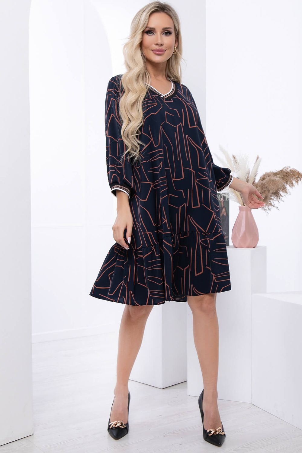 Платье "Анабель" (темно-синее) П7111 LT Collection (Акция)