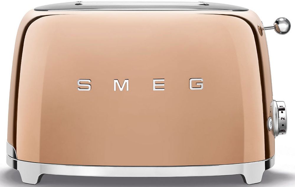 Smeg Тостер на 2 тоста, розовое золото