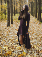 Платье с длинным рукавом (шоколад)